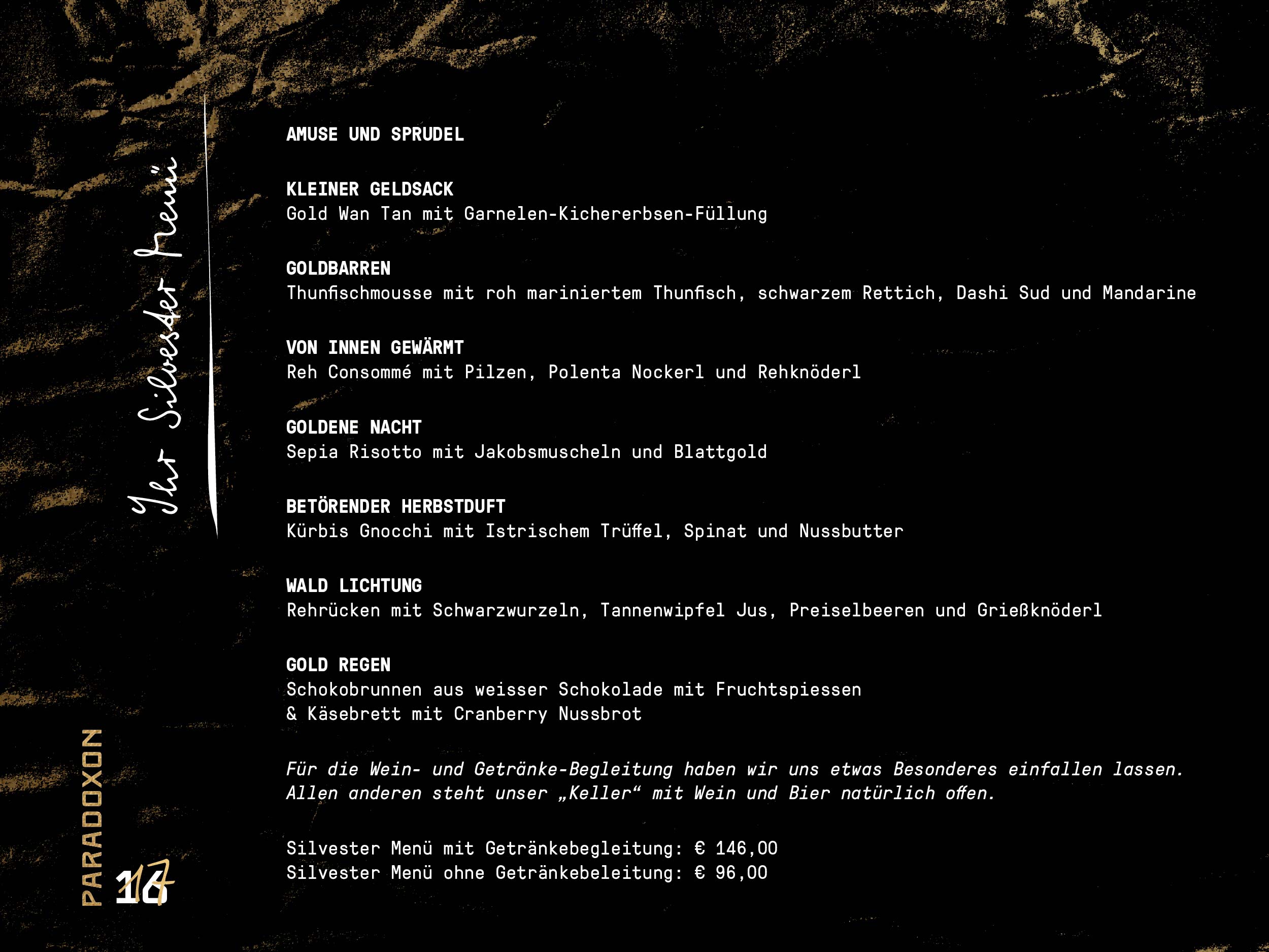 Silvester in Salzburg im Restaurant Paradoxon
